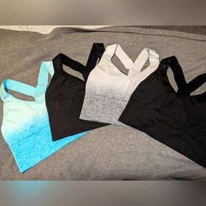 Victoria's Secret PINK - Lightly Lined, Longline Seamless Sports Bras (Lot of 4)